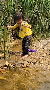 discovered a river with many puddles. The girl meets many giant fish. Fishing skills #fishing #fishinglife #fishingvideo #fishingtrap | Collection
