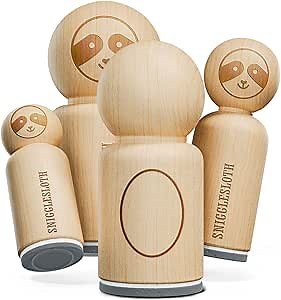 Oval Outline Rubber Stamp for Stamping Crafting Planners - 1/2 Inch Mini