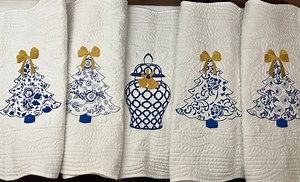 Embroidered Chinoiserie Christmas Table Runner: 100% Cotton, 90" Long - Etsy