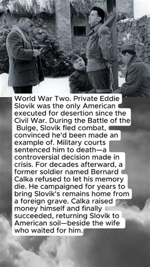 1 Officer Spent His Life Trying to Clear the Only Soldier Executed for Desertion #ww2