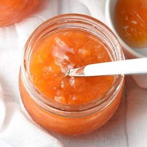 🖨 Recipe --> https://bellyfull.net/quick-and-easy-peach-freezer-jam/ | Good Fast Eats