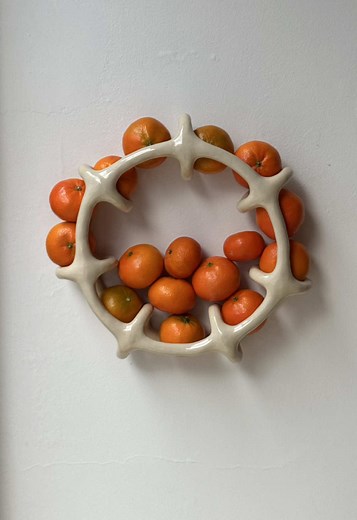 New finish — glossy beige 🍊🍊🍊 #ceramics #fruitsbasket #design