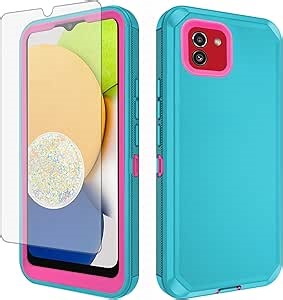 Asuwish Phone Case for Samsung Galaxy A03s Cell Cover Hybrid Rugged Shockproof Hard Protective Drop Proof Full Body Heavy Duty Mobile Accessories Ao3s A 03s A037 A037G A037F Women Men Light Green