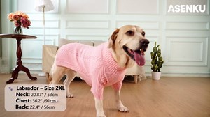 ASENKU Dog Sweater, Dog Sweaters for Medium Dogs, Warm Pullover Doggie KnitTurtleneck Warm Clothes for French Bulldog, Boston Terrier（Royal Blue, L）