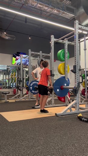 Fun Gym Training with Confident 10-Year-Old Son