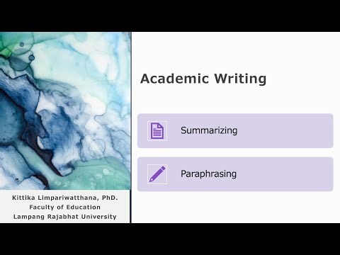 How to Paraphrase and Summarize