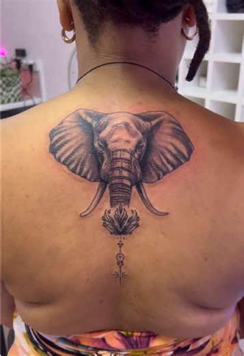 Symbolic Elephant Back Tattoo Design Ideas