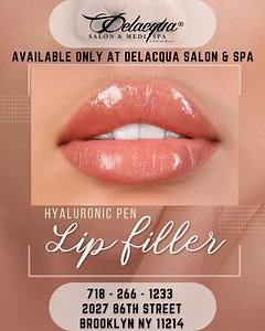 DELACQUA SALON & SPA Presents Hyaluron Pen Lip Filler(Vitamini ) No Needles No Pain Just Gorgeous Lushes Lips Created By Most Advanced Professional And Certified Esthetician Lorena Pasmaciu Enjoy Special Mother’s Day Pricing Gift Cards and Gift Packages Are Available Call Alexander Delacqua For More Info And Special Pricing 718-266-1233 @delacquasalon By @lorena_esthetician | Delacqua Spa | Facebook