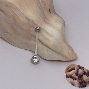 Pregnancy Belly Button Ring Clear Crystal Jeweled Maternity Belly Ring Flexible PTFE Belly Button Ring 14g Long Pregnancy Navel Ring - Etsy