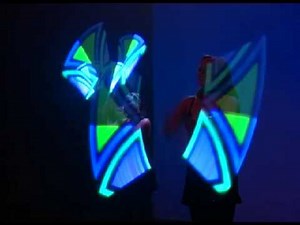 Dance, laser, LED, pixel poi and juggling light show
