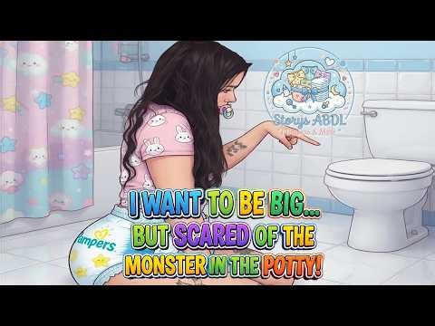 ABDL ASMR | I Want to Be Big... But Scared of the Monster in the Potty! (Regression Story)