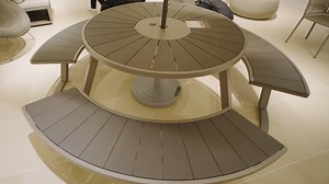 Rally from JANUS et Cie was engineered to fit in high-trafficked areas, without sacrificing accessibility or aesthetics. https://bit.ly/3Kcv9NA | Interior Design Magazine