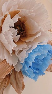 Peonia Jiapponese di seta da parete 💙 | Fiori Giganti Decor GL