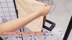 Neo-Angle Shower Door 36"D x 36"W x 72"H, Corner Shower Enclosure Matte Black with 1/4” (6MM) SGCC Tempered Glass, Pivot Shower Doors for Walk in Shower (No Base)