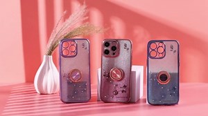 for Samsung A51 4G Phone Case, Case for Galaxy A51 Cute TPU Soft Slim Pink Cover for Girls Women with Ring Stand Strap Lanyard Shockproof Protective Case for Samsung Galaxy M40s (Purple)