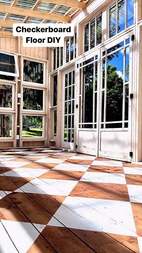 45K views · 97 reactions | Our diy checkerboard painted floor is by...