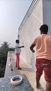 9.3K views · 201 reactions | Rustic Texture Design With Masking Tape For Out Side Wall #Texture #Rustic #Reels | Vinod Kumar Varma | Facebook