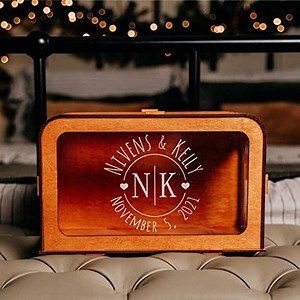 Personalized Wedding Card Box, Card Box for Wedding Reception, Rustic Money Box, Custom Wooden Box, Engagement Card Box, Wedding Decor