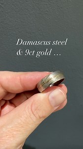 2.6K views | We just finished this beautiful stainless damascus ring with a gold inlay for a client. #damascus #damascussteel #ring #rings #wedding #weddingring #weddingrings #weddingringset #groom #groominspiration #weddinginspo #weddingphotography #weddinginspiration #weddingideas #mensring #mensrings #gold #goldring #jewel #jewellery #jewelry #jewelryaddict #jewelrydesigner #jewellerydesign #jewelrydesign #jewels #jewelrygram #JewelleryLover | Titanium Studio | Facebook