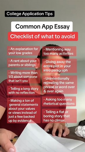 Common app essay checklist . . . #hs #highschool #college #collegelife #colleges #commonapp #commonappessay #fyp | Tineo College Prep