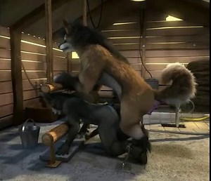 WOLF WITH HORSE COCK fucking porn (GAY FURRY YIFF)