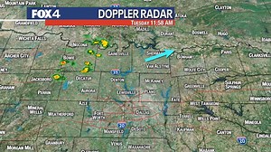 1pm Radar Update: Isolated showers and storms lifting NE. While nothing is currently severe, a strong storm or two remains possible. | FOX 4 Weather