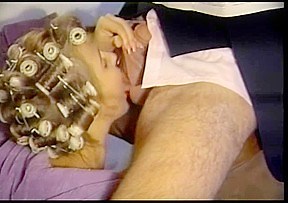 Classic Love Tunnel In Curlers Acquires Hubby's Attention