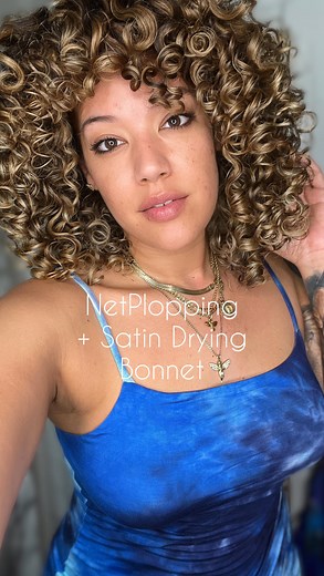 69 reactions | NetPlopping with a twist! NetPlopping your curls can help with extra definition and decrease your chances of getting frizz! This satin drying cap is supposed to allow for faster hands free drying! If you want to try it click the link in my bio for a discount code! #ploppingcurls #ploppingmethod #netplopping #curlyhairhacks #diffusingcurls #curlhacks #viralhair #hairvideo #hairvideodiary #hairclips #curls #naturallycurlygirl #curlygirls | Hi F3licia | Facebook