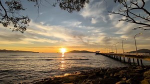 Timelapse Sunset Over Odec Beach Kota Kinabalu Sabah Stock Footage - Video of nature, copy: 387767828