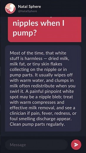 What is the white stuff on my nipples when I pump?