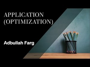 18- Application(Optimization )