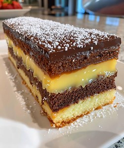 Chocolate Fudge Layer Cake Ingredients: - 1 and 3/4 cups all-purpose flour - 1 and 3/4 cups granulated sugar - 3/4 cup unsweetened cocoa powder - 1 and 1/2 teaspoons baking powder - 1 and 1/2 teaspoons baking soda - 1 teaspoon salt - 2 large eggs - 1 cup whole milk - 1/2 cup vegetable oil - 2 teaspoons vanilla extract - 1 cup boiling water - 1 cup semi-sweet chocolate chips (for the fudge filling) - 1/2 cup heavy cream (for the fudge filling) - 1/2 cup unsalted butter (for the fudge filling) - 1