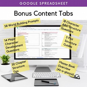 Chapter Outline Writing Google Spreadsheet, Novel Outline, Writing Workbook, Scene Builder, Fiction Writing Template, Novel Planner, Book - Etsy