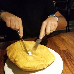 Pizza Fritta (fried pizza) the pizza made by the neapolitan pizza makers wifes .... that's the story .... you can see it in the movie l'oro di Napoli .... with #sofialoren #pizzafritta #friedpizza #napoli #pizzadiet #cheatday | Chef Cozzolino