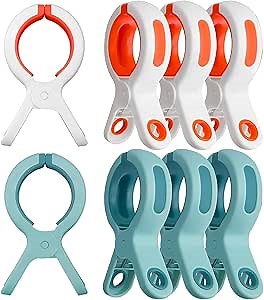 Towel Clips for Beach Chairs - 8 Pack Towel Clips for Chairs Cruise, Heavy Duty Plastic Clothes Pins,Pool Chair Clips Windproof Towel Holder Clips for Beach Cruise Essentials Must Haves