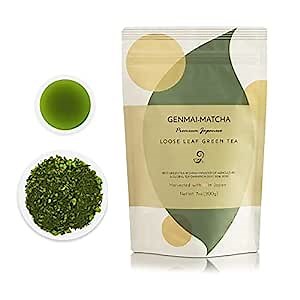 Genmai Matcha Japanese Loose Leaf Green Tea with Brown Rice – Fukamushi Sencha Deep Steam Organic Low Caffeine Refreshing Tea From Arahataen Green Tea Farms