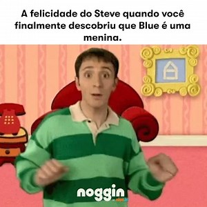 Quem mais aí também já sabia? O Steve preparou até uma dancinha especial pra comemorar esse momento 😍 Baixe agora o app do #Noggin e assista os episódios de #PistasDeBlueEVocê 💙 | Noggin BR