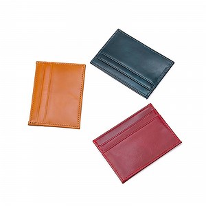 [Hot Item] China Factory Cheap Price Promotion Gift Genuine Leather Slim RFID Credit Card Holder
