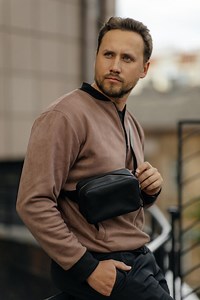 Chest Bag Men, Black Cross Chest Bag, Leather Fanny Pack, Small Crossbody Leather Bag for Men, Sling Bag, Gift for Him - Etsy Australia