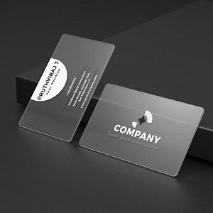 [Hot Item] Low Cost Newest Design Full Color 3D Clear Plastic PVC Translucent Custom Logo Printed Business Cards