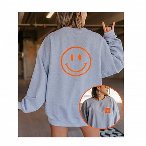 Neon Orange Smile Sweatshirt Preppy Crewneck Oversized Trendy Sweatshirt Süßes Sommer Sweatshirt Happy Face Crewneck Ästhetische Kleidung - Etsy.de