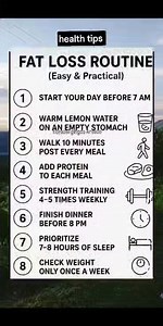 fat loose routine #healthylifestyle #healthtips follow for more | Florabel Gingco Aresco