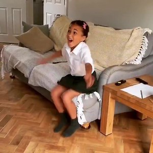 We had such an amazing morning! Nandi was so excited to see herself of CBBC Channel news round! Thank you #news #cbbc #reaction #happy #drumming | Nandi Bushell