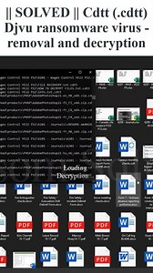 || SOLVED || #Cdtt (.cdtt) #Djvu #ransomware #virus - #removal #and #decryption