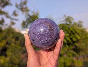 3.2in Charoite Sphere |802 Grams/ 1.7 Pounds Sphere Hand Carved in Charoite | Rare Charoite Sphere - Etsy