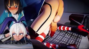 [subtitled] Women's Shimakaze-kun and tall Futanari Layers are reversed