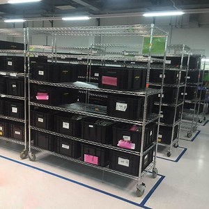 [Hot Item] Bulk 6 Tiers Wire Shelving Chrome Metal Heavy Duty Industrial Warehouse Storage Rack