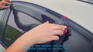 Sun Rain Guards Window Wind Deflector,4pcs In-Channel Tape On Dark Smoke Window Visor fit for 2004-2015 Nissan Titan Crew Cab 194858