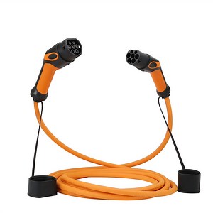 [Hot Item] IEC 62196 Type 2 to Type2 3 Phase Max Silver Top Copper Pin Male to Female Terminal Rise IP55 Rated EV Charging Cable Plug