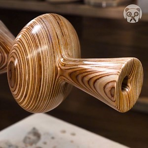 Woodturning a beautiful birch plywood vase Thanks for watching! Please be aware that this video is for entertainment purposes only and techniques shown should not be attempted at home! Partner: Madebyraphael IG: https://www.instagram.com/madebyraphael/ YT: https://www.youtube.com/channel/UCkE6VP6AgD5KOp1ZF39nxGQ | Crafty Panda